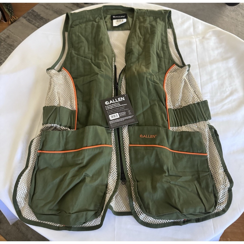 NEW Allen Company Ace Range Shooting Zip Mesh  Shooting Vest Men's Size M/L
